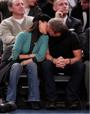 Zhang Ziyi and her boyfriend kiss at an NBA match